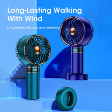 Lade das Bild in den Galerie-Viewer, Student Fan 2023 New Handheld Mini Fan USB 5000mAh Rechargeable Mini Portable Small Pocket Fan Data
