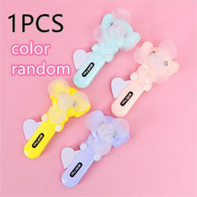 Load image into Gallery viewer, Summer Children Hand Press Portable Fan Cartoon Lollipop Shaped Easy Press Student Small Fan Househo

