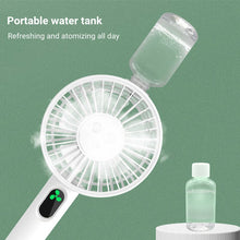 Load image into Gallery viewer, Summer Outdoor Travel Portable Mini Air Cooling Ventilador Hand Fan USB Rechargeable Electric Water
