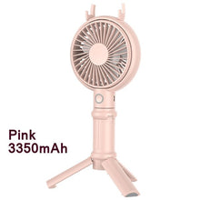 Load image into Gallery viewer, The latest  2 In 1 Usb Handheld Desktop mini Fan 40 Degree Rotatable 3 speeds Creative mobile bracke
