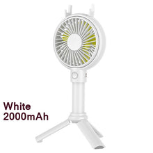 Load image into Gallery viewer, The latest  2 In 1 Usb Handheld Desktop mini Fan 40 Degree Rotatable 3 speeds Creative mobile bracke
