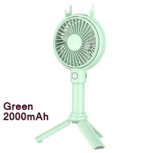 Load image into Gallery viewer, The latest  2 In 1 Usb Handheld Desktop mini Fan 40 Degree Rotatable 3 speeds Creative mobile bracke
