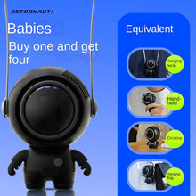 Lade das Bild in den Galerie-Viewer, The new usb portable hang hang rope small fan handheld lazy neck mini leaves the astronauts small el
