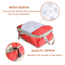 Load image into Gallery viewer, Travel Compression Packing Cubes Portable Luggage Organizer Storage Bags Shoes Bags With Mesh Lightweigh Foldable Handbag Pouch
