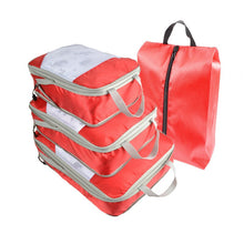 Load image into Gallery viewer, Travel Compression Packing Cubes Portable Luggage Organizer Storage Bags Shoes Bags With Mesh Lightweigh Foldable Handbag Pouch
