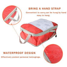 Load image into Gallery viewer, Travel Compression Packing Cubes Portable Luggage Organizer Storage Bags Shoes Bags With Mesh Lightweigh Foldable Handbag Pouch
