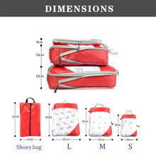 Load image into Gallery viewer, Travel Compression Packing Cubes Portable Luggage Organizer Storage Bags Shoes Bags With Mesh Lightweigh Foldable Handbag Pouch
