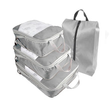 Load image into Gallery viewer, Travel Compression Packing Cubes Portable Luggage Organizer Storage Bags Shoes Bags With Mesh Lightweigh Foldable Handbag Pouch
