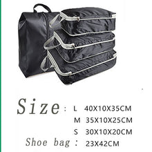 Lade das Bild in den Galerie-Viewer, Travel Organiser Bag Compressible Packing Cubes Nylon Portable Handbag Luggage Clothes Storage Foldable Waterproof Shoes Bagh
