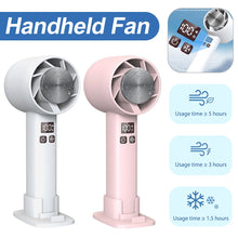 Load image into Gallery viewer, USB Handheld Fan 6-blade Digital Display Electric Fans 3-speed Wind 1800mAh LED Temperature Screen M
