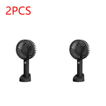 Load image into Gallery viewer, USB Mini Fan 1000/1200mAh Bracket Base 3 Speed Adjustment Small Desktop Air Cooler Portable Cooling
