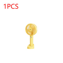 Load image into Gallery viewer, USB Mini Fan 1000/1200mAh Bracket Base 3 Speed Adjustment Small Desktop Air Cooler Portable Cooling
