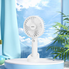 Load image into Gallery viewer, USB Mini Fan 1000/1200mAh Bracket Base 3 Speed Adjustment Small Desktop Air Cooler Portable Cooling
