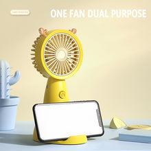 Lade das Bild in den Galerie-Viewer, USB Mini Handheld Fan Outdoor Mini Creative Desktop Office Mute Charging Portable Handheld Fan
