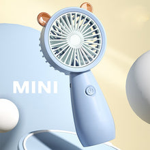 Lade das Bild in den Galerie-Viewer, USB Mini Handheld Fan Outdoor Mini Creative Desktop Office Mute Charging Portable Handheld Fan
