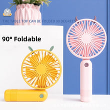 Load image into Gallery viewer, USB Mini Handheld Fan Outdoor Mini Creative Desktop Office Mute Charging Portable Handheld Foldable
