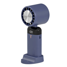 Load image into Gallery viewer, USB Portable Small Fan Digital Display 3W 1200/3600mAh Electric Fan Mini 3-speed Wind Detachable Bas
