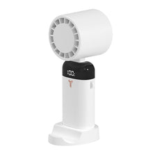 Load image into Gallery viewer, USB Portable Small Fan Digital Display 3W 1200/3600mAh Electric Fan Mini 3-speed Wind Detachable Bas
