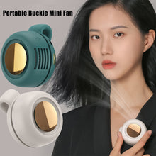 Lade das Bild in den Galerie-Viewer, USB Rechargeable Portable Mini Fan Hands Free Neck Fan Air Cooler Buckle Pocket Clip Fan For Home Ou
