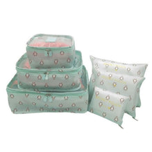 Lade das Bild in den Galerie-Viewer, Unisex 6pcs Print Travel Storage Bag Clothes Underwear Cosmetics Toiletries Packing Packing Cubes Space Saving Luggage Pouch
