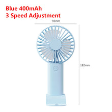 Lade das Bild in den Galerie-Viewer, Usb Mini Wind Power Handheld Fan3 Speed Adjustment Convenient And Ultra-quiet High Quality Summer Co
