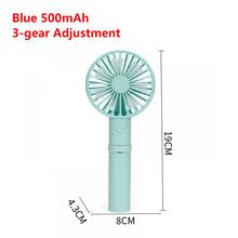 Lade das Bild in den Galerie-Viewer, Usb Mini Wind Power Handheld Fan3 Speed Adjustment Convenient And Ultra-quiet High Quality Summer Co
