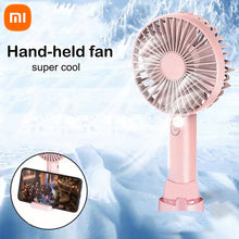 Load image into Gallery viewer, Xioami USB Mini Strong Wind Handheld Fan Portable and Quiet Rechargeable Hand Fan for Student Office
