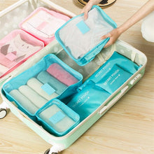 Lade das Bild in den Galerie-Viewer, 6pcs Travel Bags Waterproof Clothes Storage Luggage Organizer Pouch Packing Cube High Capacity Travel Set Weekend Bag
