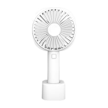 Load image into Gallery viewer, Mini Portable Handheld Fan with Base Rechargeable USB Silent Small Fan Long Battery Life for Travel
