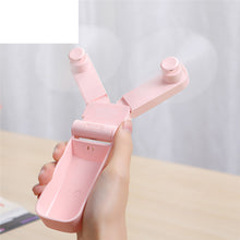 Load image into Gallery viewer, Mini  Handheld Double Head Electric Fan USB Rechargeable Adjustable Portable Foldable Lovely Mini Fo
