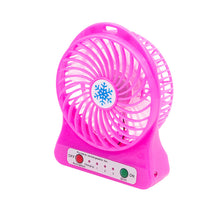 Lade das Bild in den Galerie-Viewer, Mini Portable Handheld Fan Rechargeable USB with LED Light Desktop Air Cooler Outdoor Office Small F

