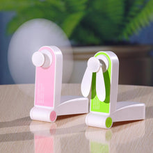 Lade das Bild in den Galerie-Viewer, portable mini fan Handheld Personal USB Rechargeable Fans Pocket Foldable Adjustable Wind Speed Fan
