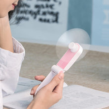 Lade das Bild in den Galerie-Viewer, portable mini fan Handheld Personal USB Rechargeable Fans Pocket Foldable Adjustable Wind Speed Fan
