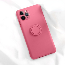 Lade das Bild in den Galerie-Viewer, Solid Color Silicone Ring Bracket Phone Case for iPhone 13 Pro Max
