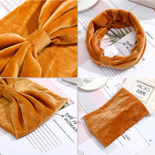 Lade das Bild in den Galerie-Viewer, 2pcs Fashion Female Knots Bow Hair Band Shiny Solid Color Velvet Headband Press Hair Headdress

