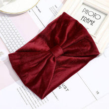 Lade das Bild in den Galerie-Viewer, 2pcs Fashion Female Knots Bow Hair Band Shiny Solid Color Velvet Headband Press Hair Headdress
