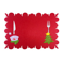 Load image into Gallery viewer, 3pcs Christmas Tablecloths Christmas Table Decorations Table Mat Knife and Fork Cushion
