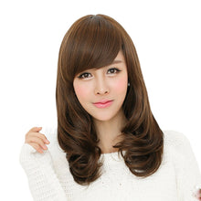 Load image into Gallery viewer, Women Wig Fluffy Li Fancy Side Bangs Mid-Length Curly Hair W166
