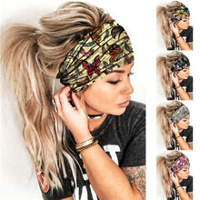 Lade das Bild in den Galerie-Viewer, 2pcs Ladies Fashion Printed Yoga Personality Street Elastic Bandana Headband Headwear
