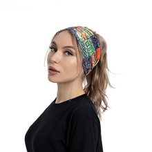 Load image into Gallery viewer, 3PCs Fashion Printing Stretch Hair Band, Colorful Geometric Wide-Brimmed Sports Headband
