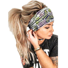Lade das Bild in den Galerie-Viewer, 2pcs Ladies Fashion Printed Yoga Personality Street Elastic Bandana Headband Headwear
