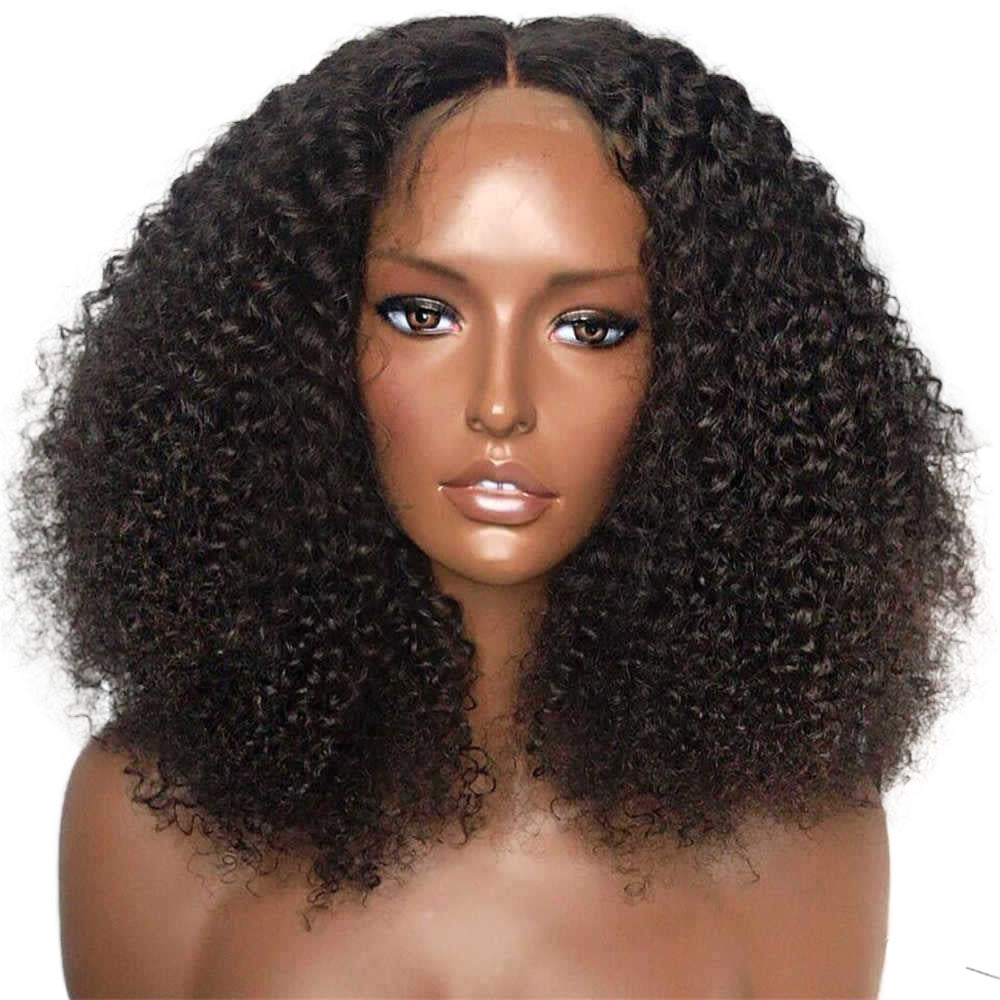 Brown Women Wig African Small Curly Hair Synthetic Wigs W505