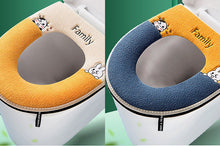 Load image into Gallery viewer, 3pcs Toilet Seat Cover Pads Cartoon Cute Four Seasons plus-Sized   Cushion Autumn and Winter Zipper
