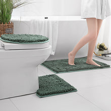 Load image into Gallery viewer, 3pcs Toilet Seat Cover Pads Thicker Chenille Three-Piece Floor  Bathroom  Absorbent  Carpet

