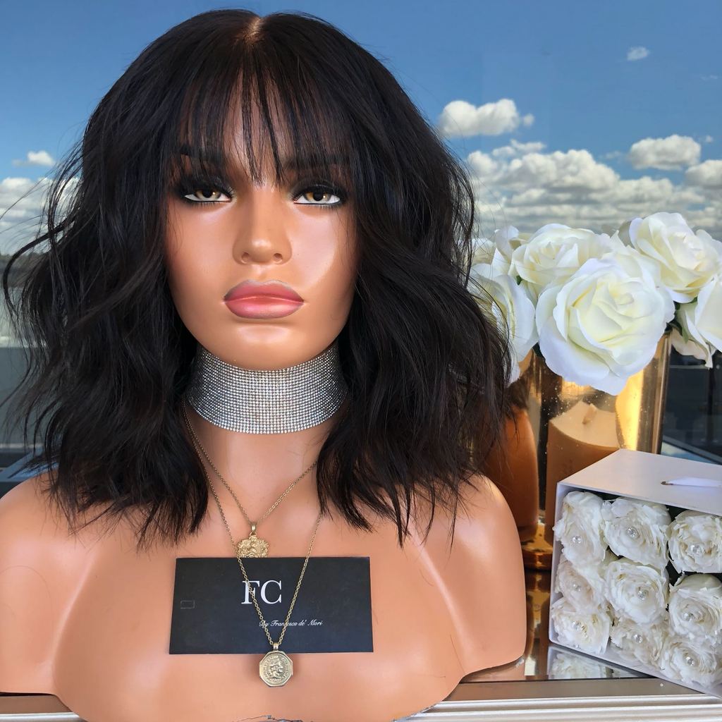 Women Wig Mid-Length Corn Curler Fashion Micro-Volume Short Curling Iron Set W420