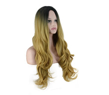 Load image into Gallery viewer, Women Wig Gradient Medium and Large Wave Long Curly Hair Head Cover W290
