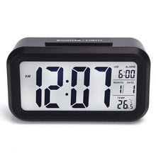 Load image into Gallery viewer, Smart Multi-Function Alarm Clock LED Display Luminous Mute Alarm Clock Photosensitive Large Screen
