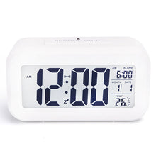 Load image into Gallery viewer, Smart Multi-Function Alarm Clock LED Display Luminous Mute Alarm Clock Photosensitive Large Screen
