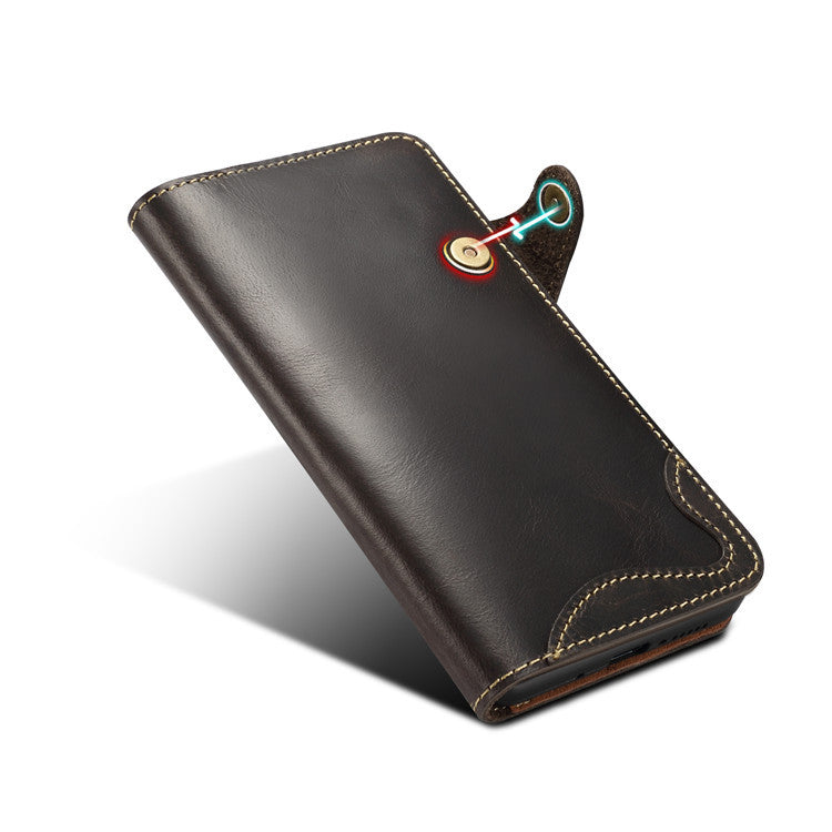 Genuine leather wallet case card slot for iPhone11 black PC2600
