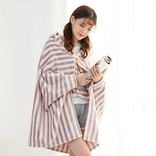 Load image into Gallery viewer, Flannel Blanket Cape and Shawl Cartoon Blanket Soft Breathable Autumn and Winter Lunch Break Blanket
